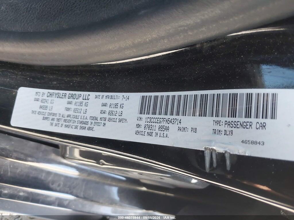 1C3CCCEG7FN543714 2015 CHRYSLER 200 photo no. 9