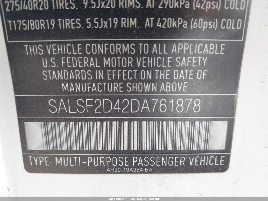 SALSF2D42DA761878 2013 LAND ROVER RANGE ROVER SPORT photo no. 9