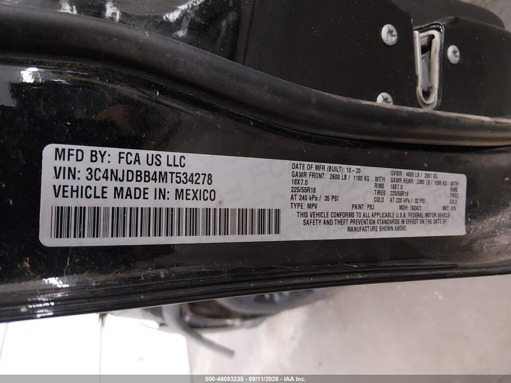3C4NJDBB4MT534278 2021 JEEP COMPASS photo no. 9