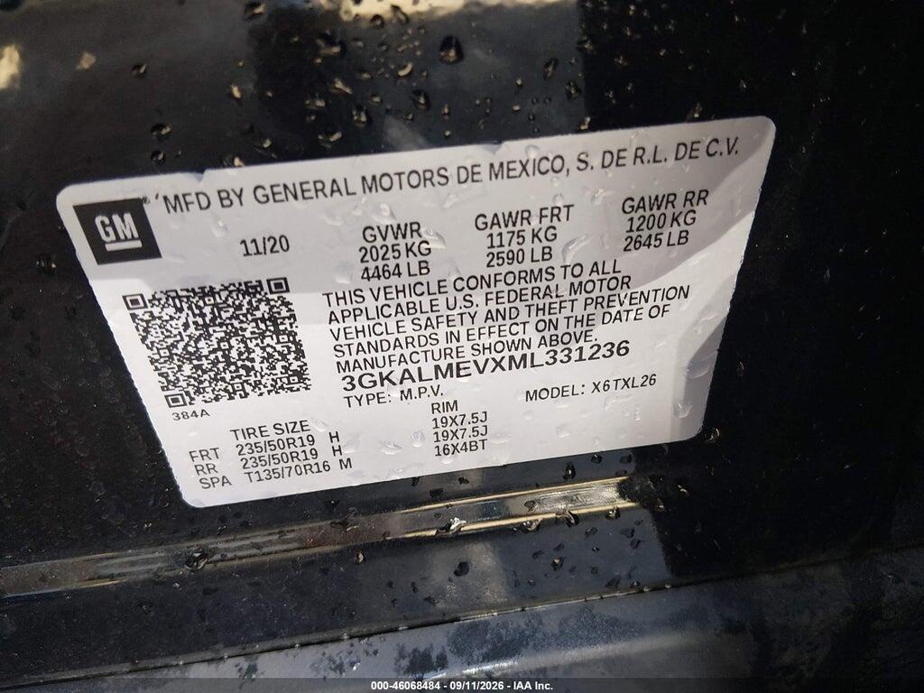 3GKALMEVXML331236 2021 GMC TERRAIN photo no. 9