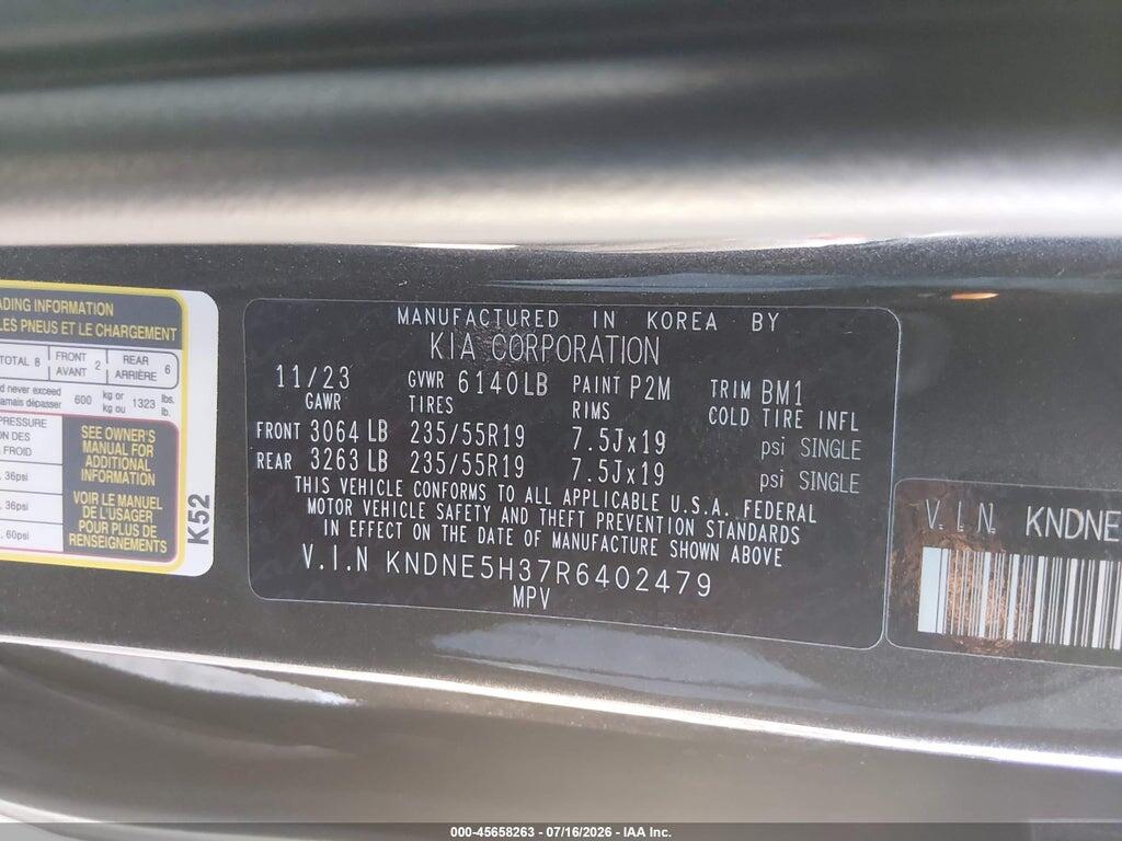KNDNE5H37R6402479 2024 KIA CARNIVAL photo no. 9