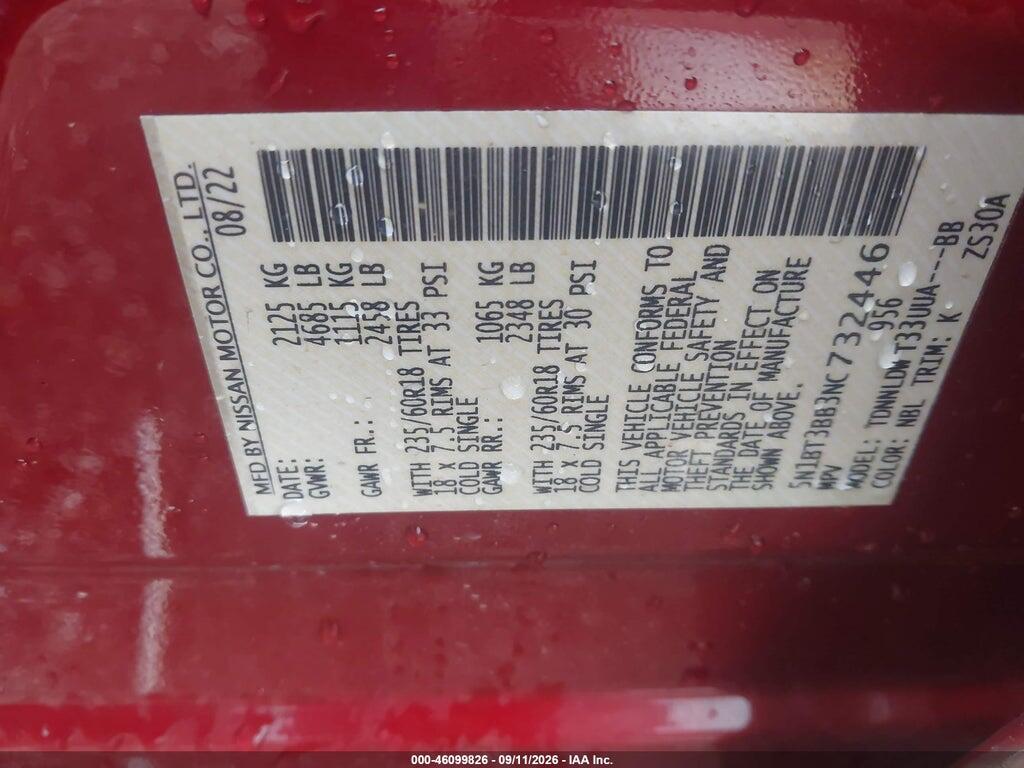 5N1BT3BB3NC732446 2022 NISSAN ROGUE photo no. 9