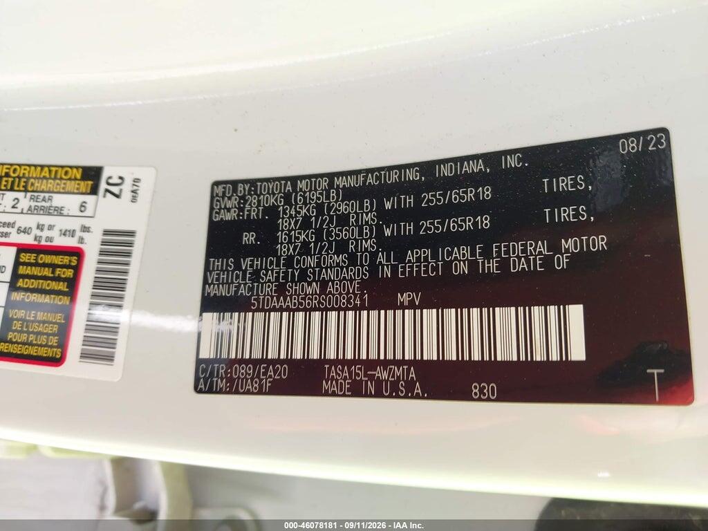 5TDAAAB56RS008341 2024 TOYOTA GRAND HIGHLANDER photo no. 9