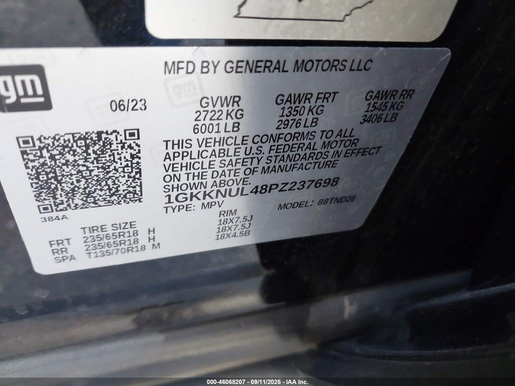 1GKKNUL48PZ237698 2023 GMC ACADIA photo no. 9