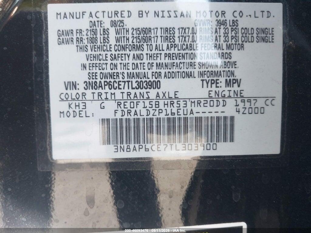 3N8AP6CE7TL303900 2026 NISSAN KICKS photo no. 9