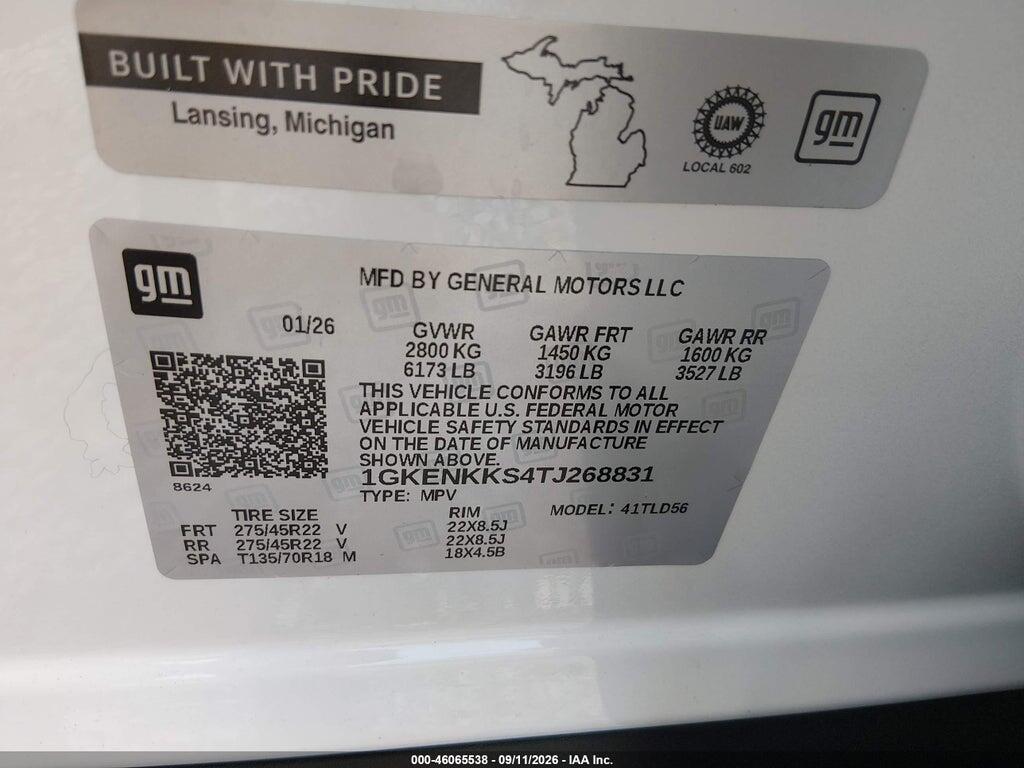 1GKENKKS4TJ268831 2026 GMC ACADIA photo no. 9