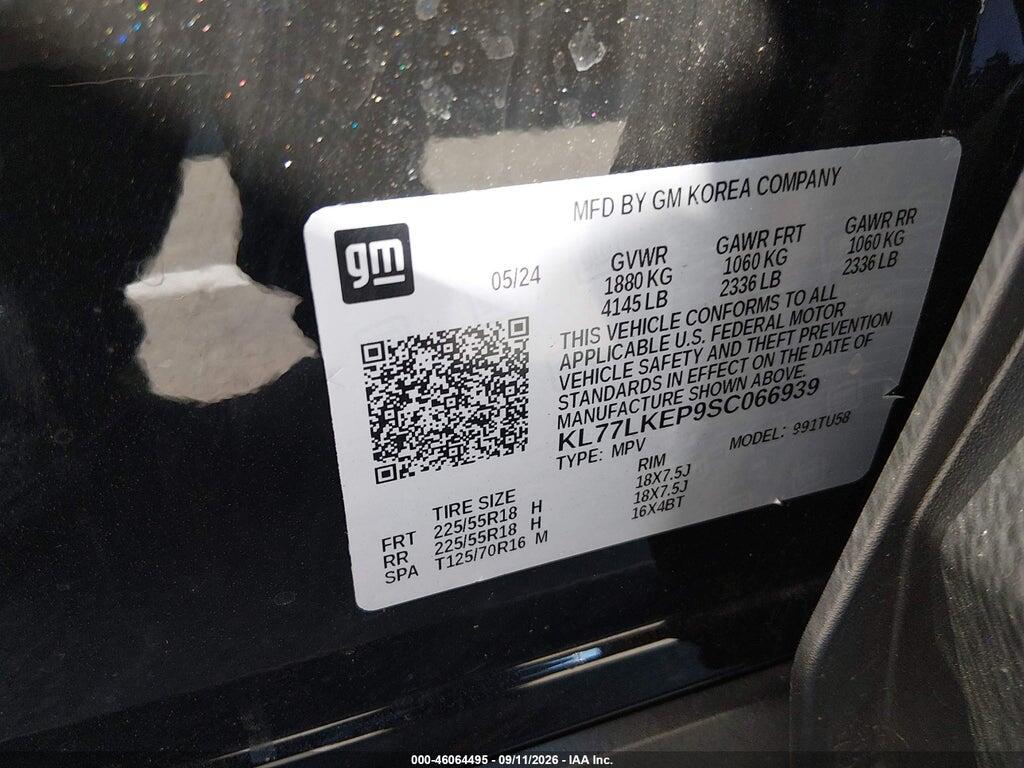 KL77LKEP9SC066939 2025 CHEVROLET TRAX photo no. 9