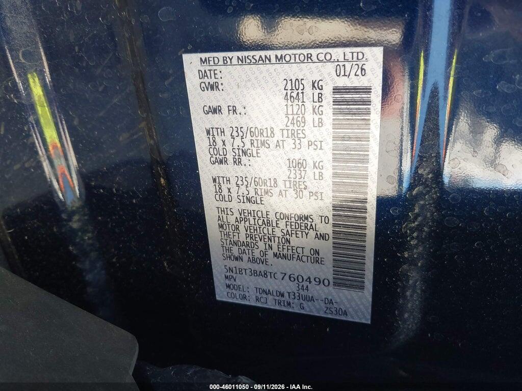 5N1BT3BA8TC760490 2026 NISSAN ROGUE photo no. 9