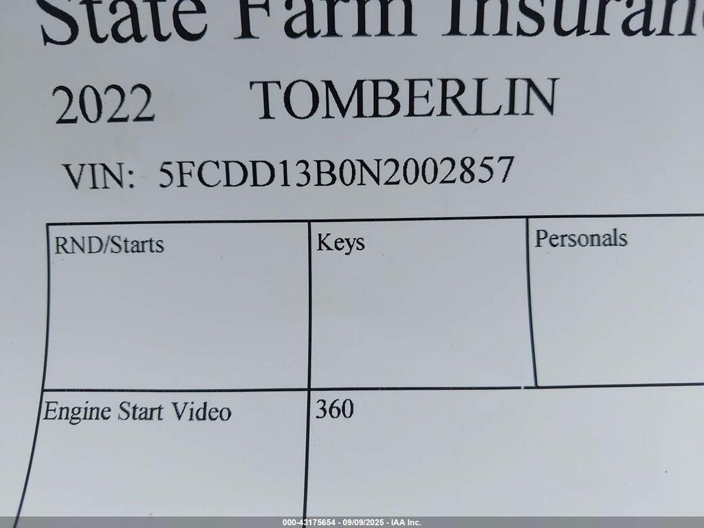 5FCDD13B0N2002857 2022 TOMBERLIN 49 CC photo no. 10