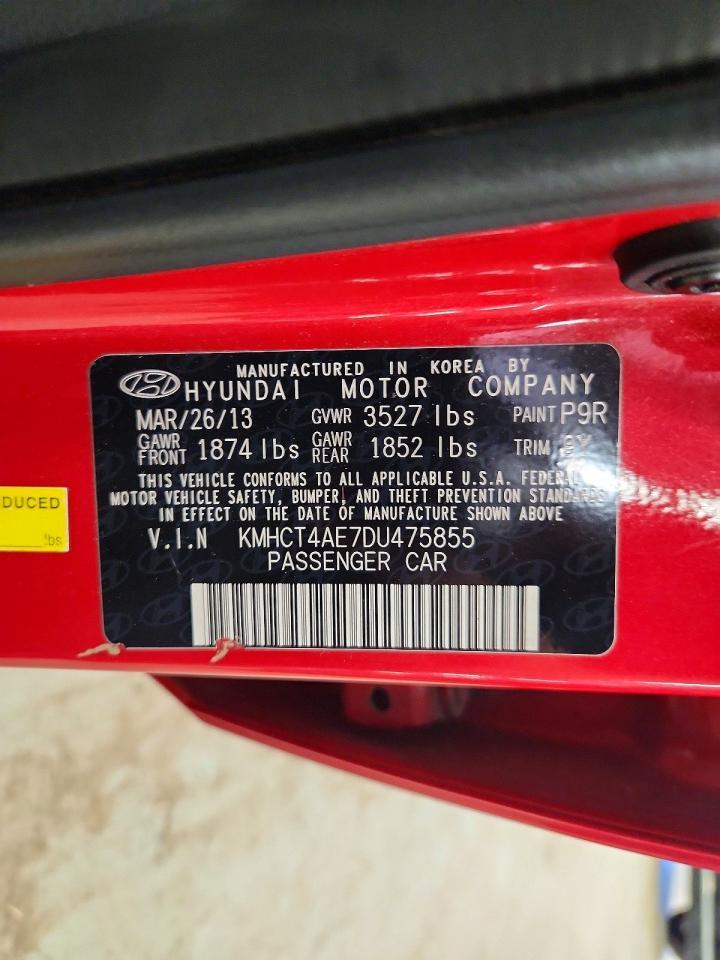 KMHCT4AE7DU475855 2013 HYUNDAI ACCENT photo no. 12