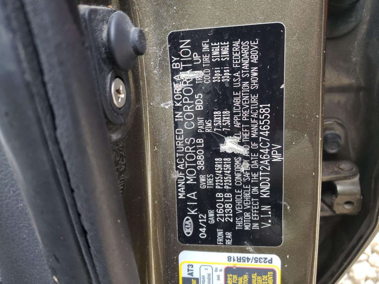 KNDJT2A64C7465581 2012 KIA SOUL photo no. 12