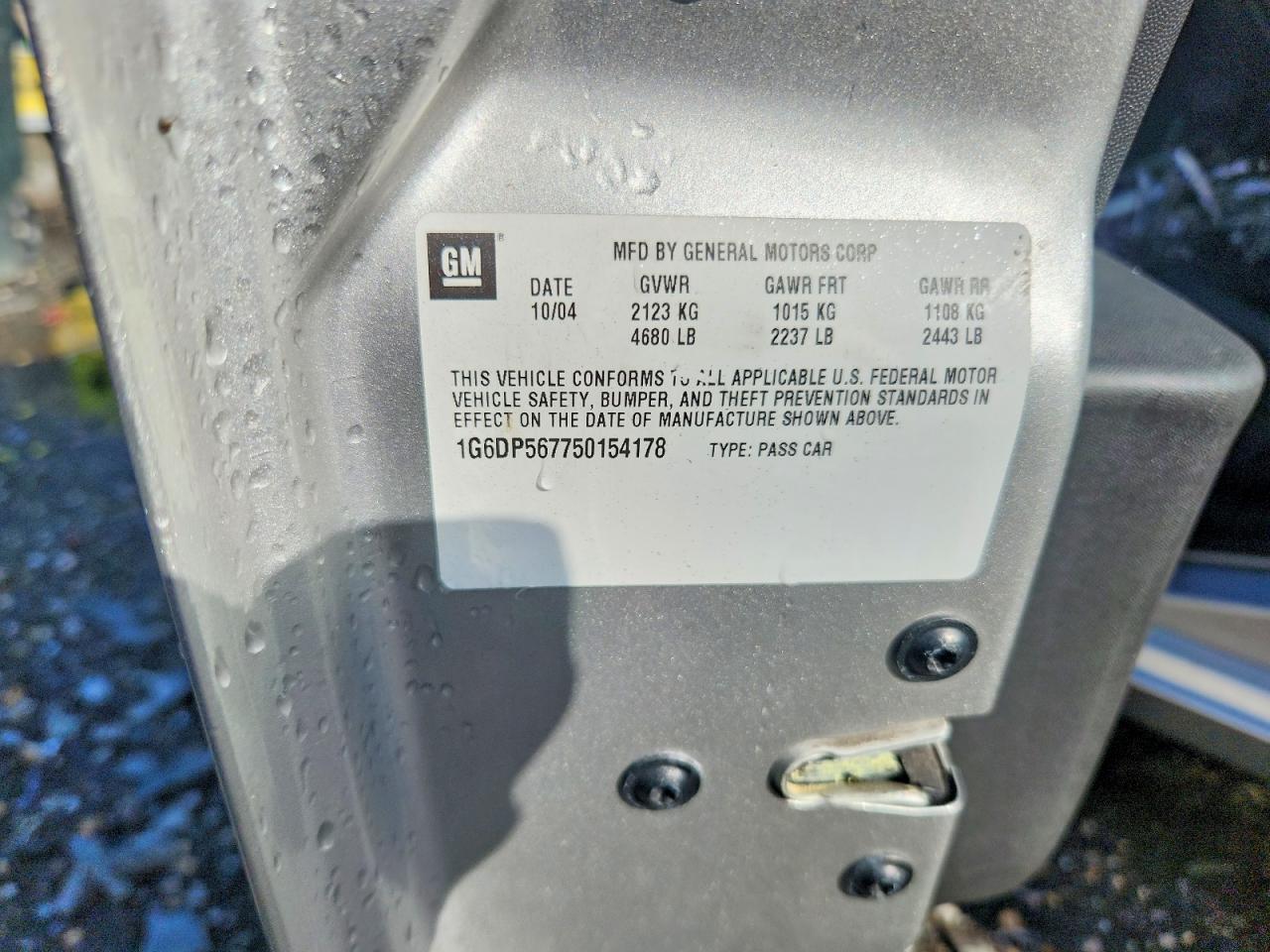 1G6DP567750154178 2005 CADILLAC CTS photo no. 12