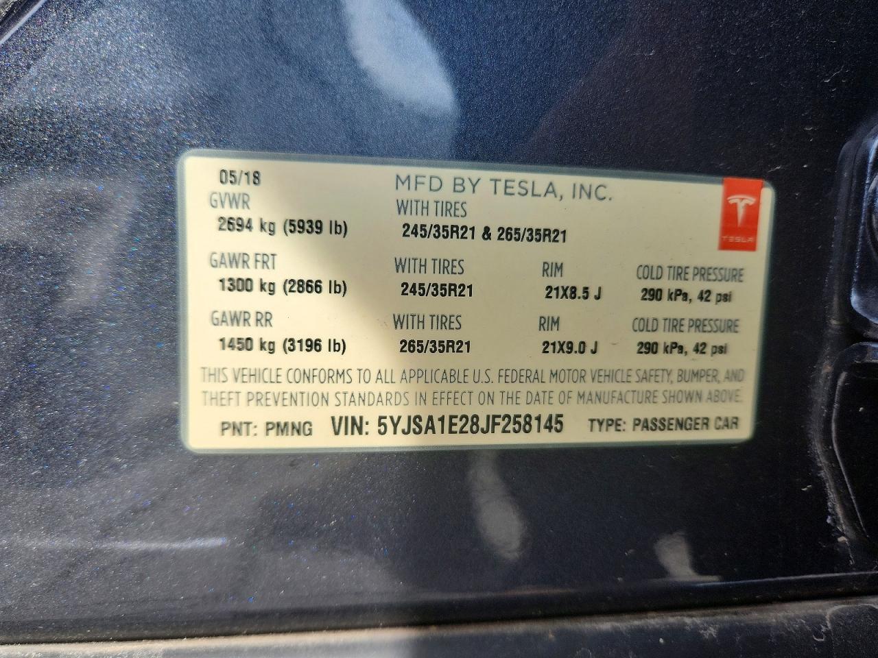 2018 TESLA MODEL S — Фото 12 из 12