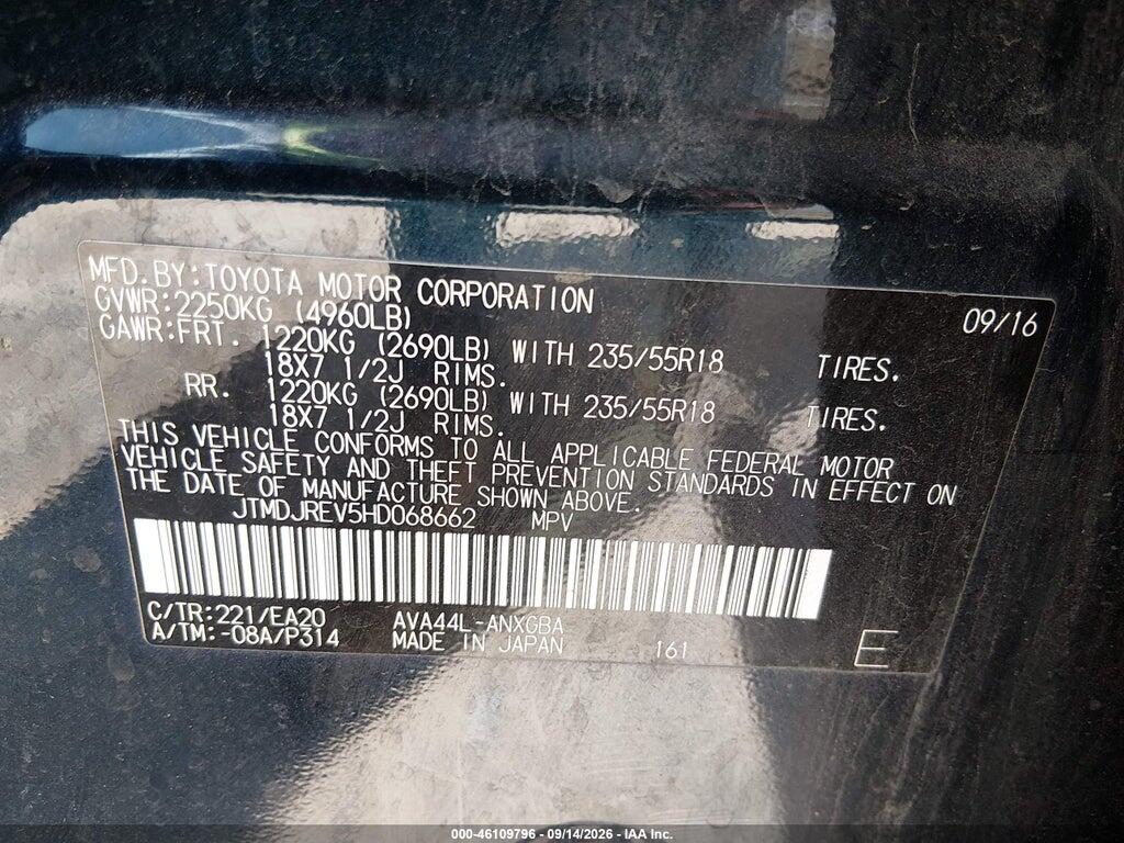 JTMDJREV5HD068662 2017 TOYOTA RAV4 HYBRID photo no. 9