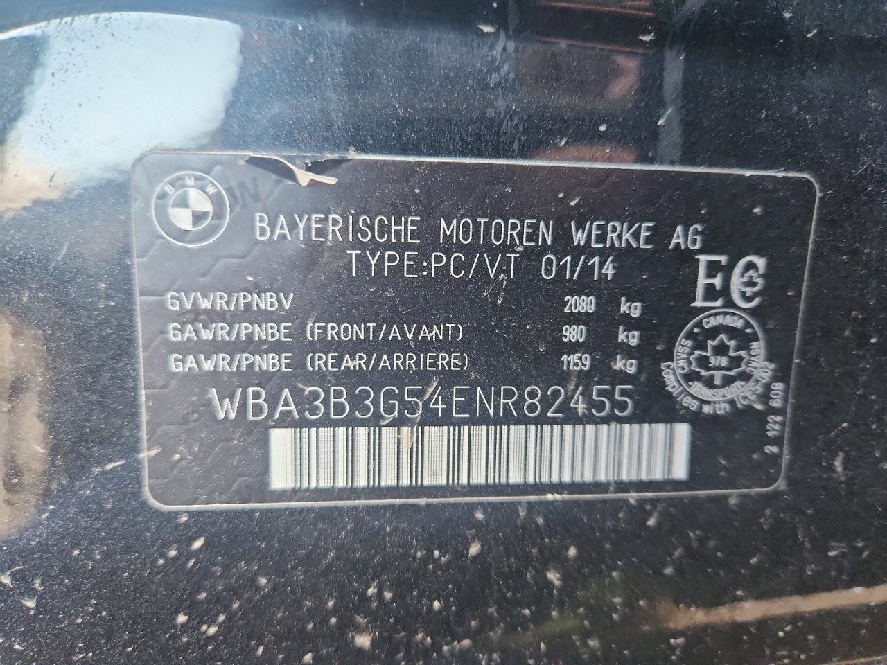 WBA3B3G54ENR82455 2014 BMW 328 photo no. 12
