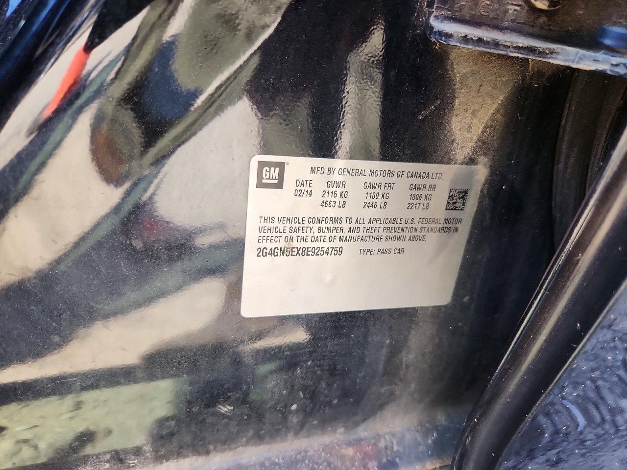 2G4GN5EX8E9254759 2014 BUICK REGAL photo no. 12