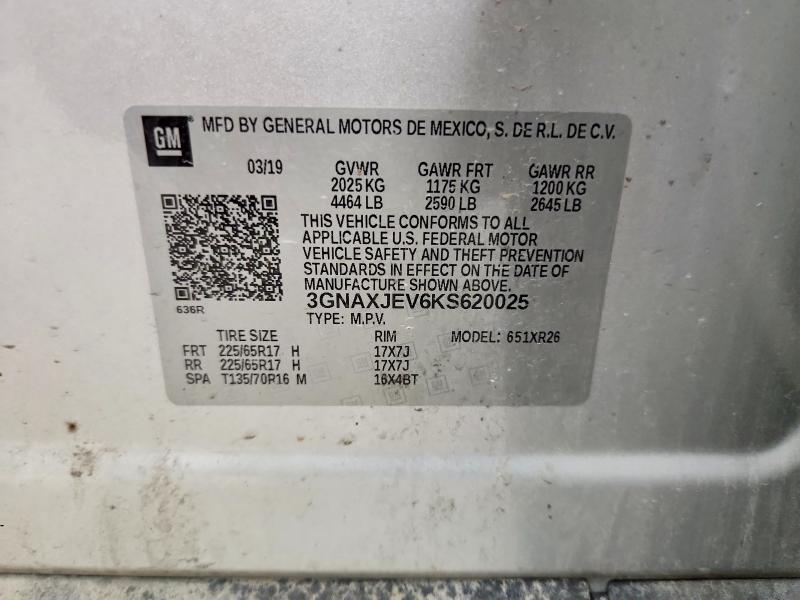 3GNAXJEV6KS620025 2019 CHEVROLET EQUINOX photo no. 12
