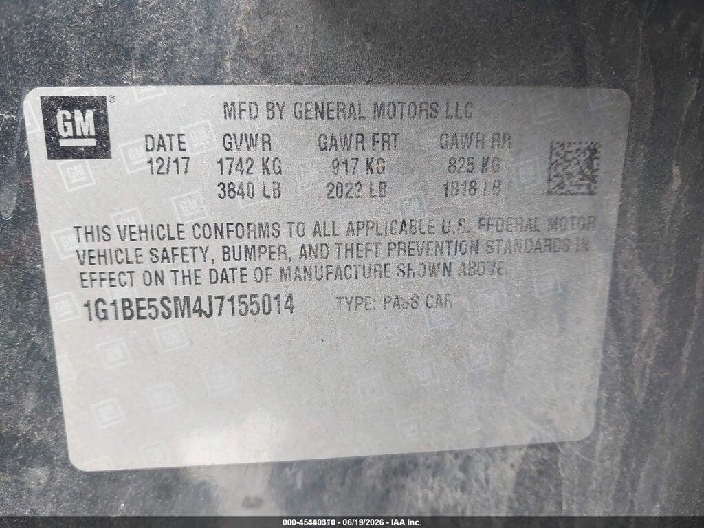 1G1BE5SM4J7155014 2018 CHEVROLET CRUZE photo no. 9