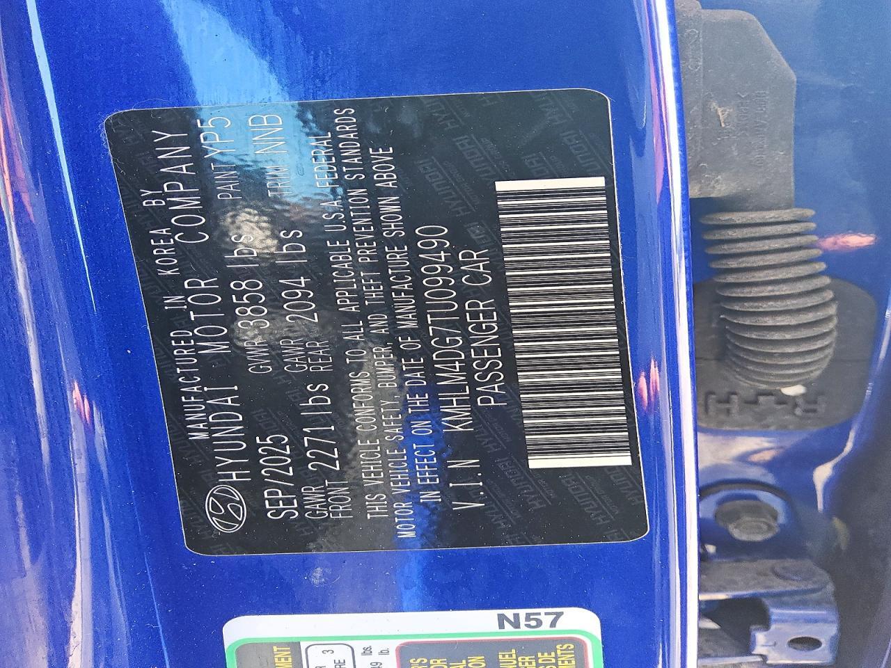 KMHLM4DG7TU099490 2026 HYUNDAI ELANTRA photo no. 12