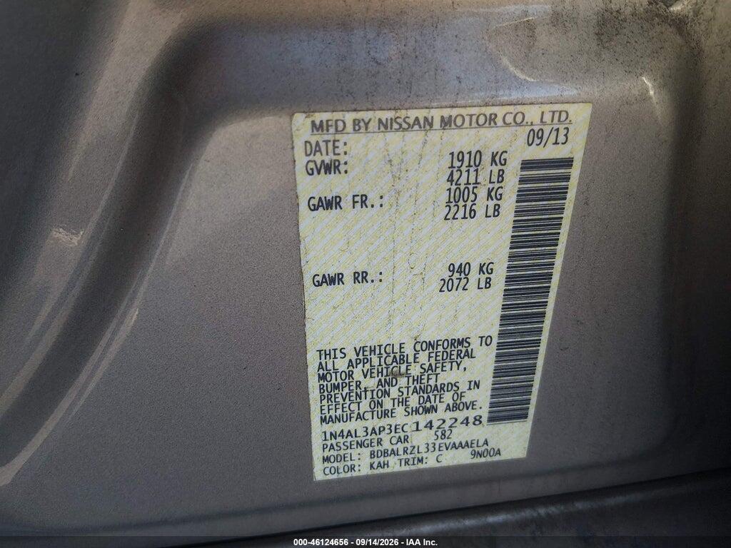 1N4AL3AP3EC142248 2014 NISSAN ALTIMA photo no. 9