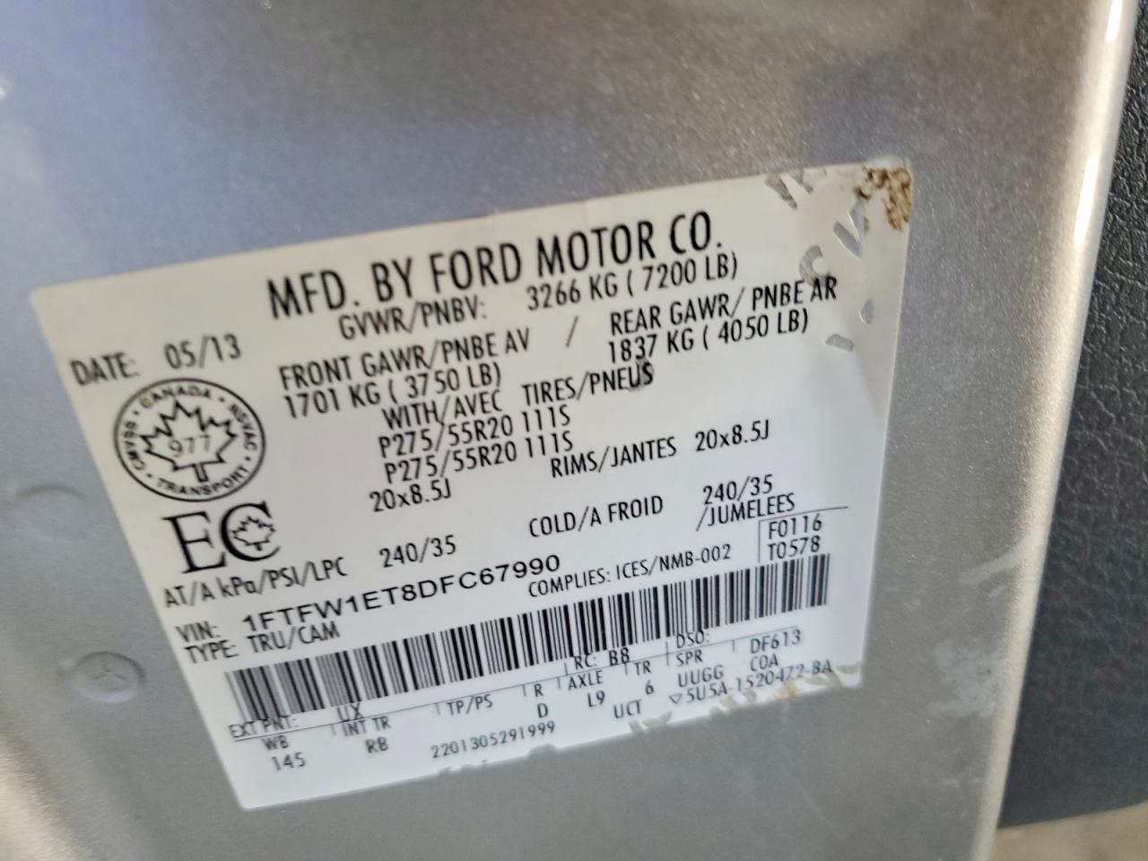 2013 FORD F150 SUPERCREW — Фото 12 из 12