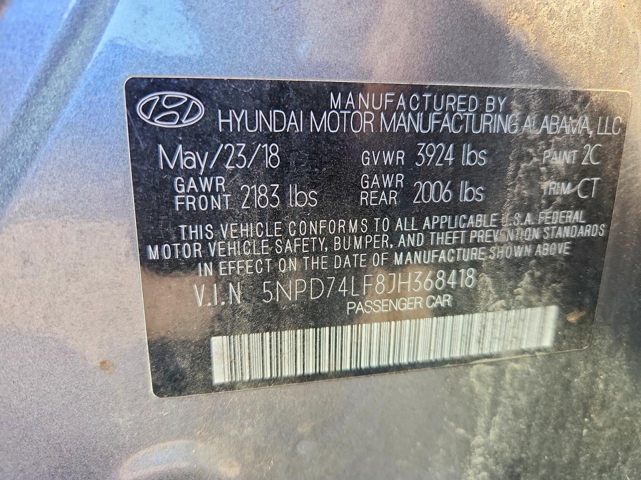 2018 HYUNDAI ELANTRA SE — Фото 12 из 12