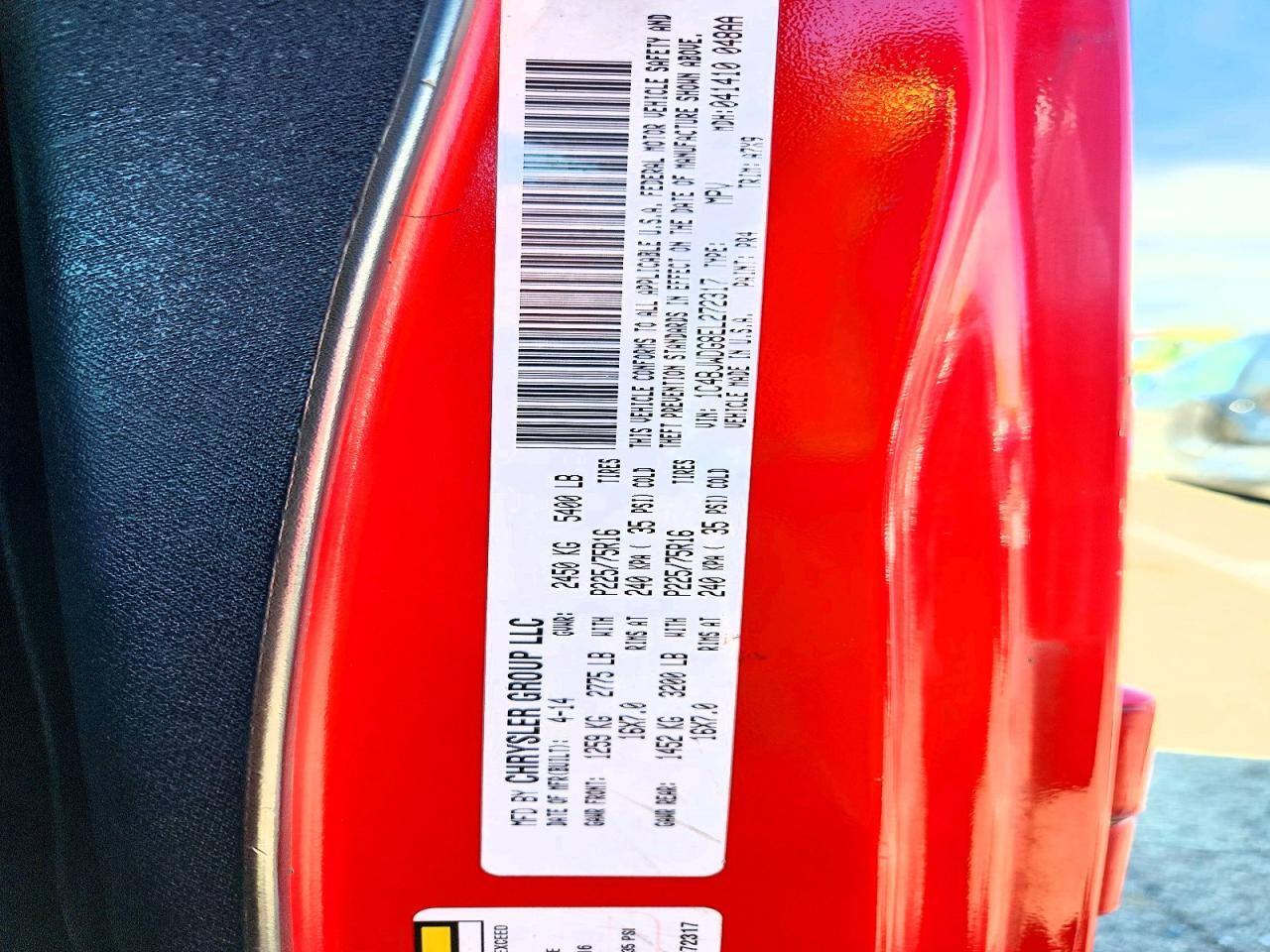 2014 JEEP WRANGLER UNLIMITED SPORT — Фото 12 из 12