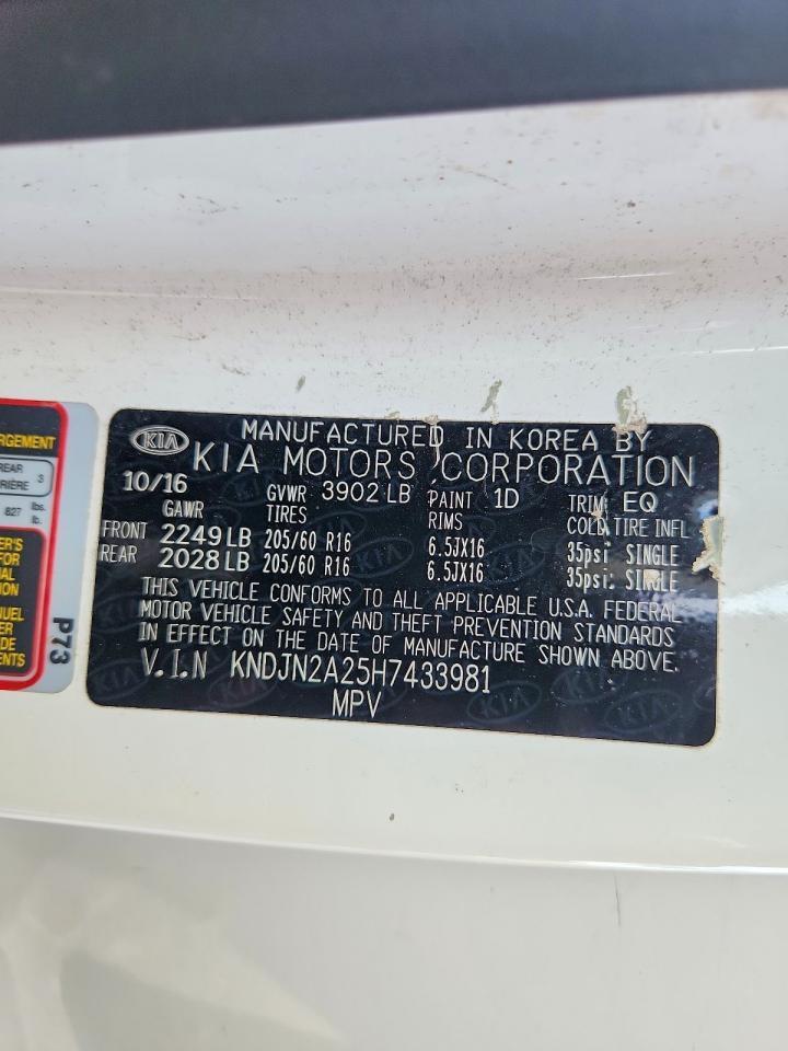 2017 KIA SOUL BASE — Фото 12 из 12