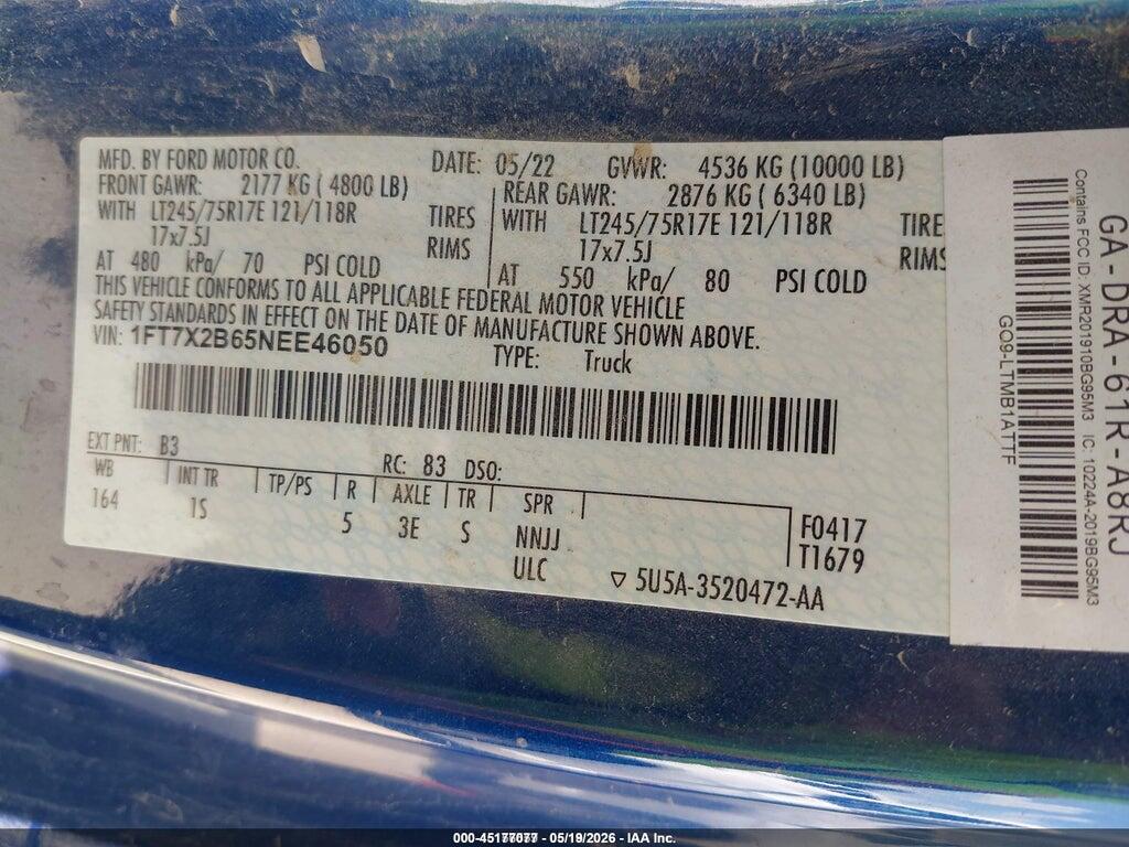 1FT7X2B65NEE46050 2022 FORD F-250 photo no. 9