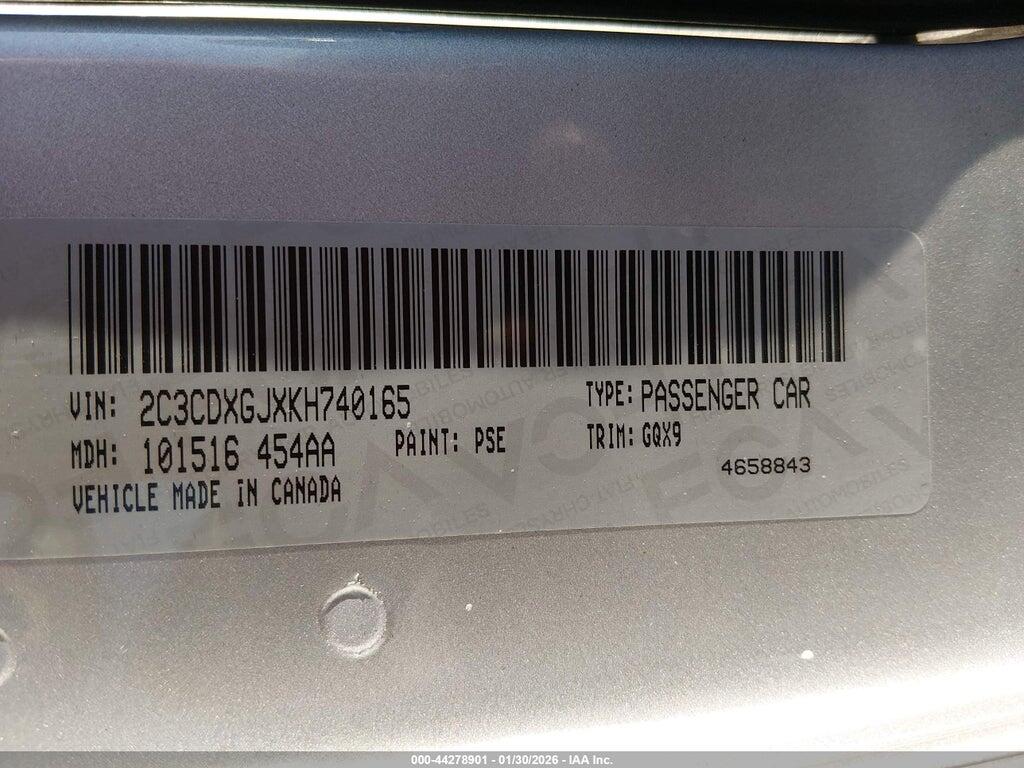 2C3CDXGJXKH740165 2019 DODGE CHARGER photo no. 9