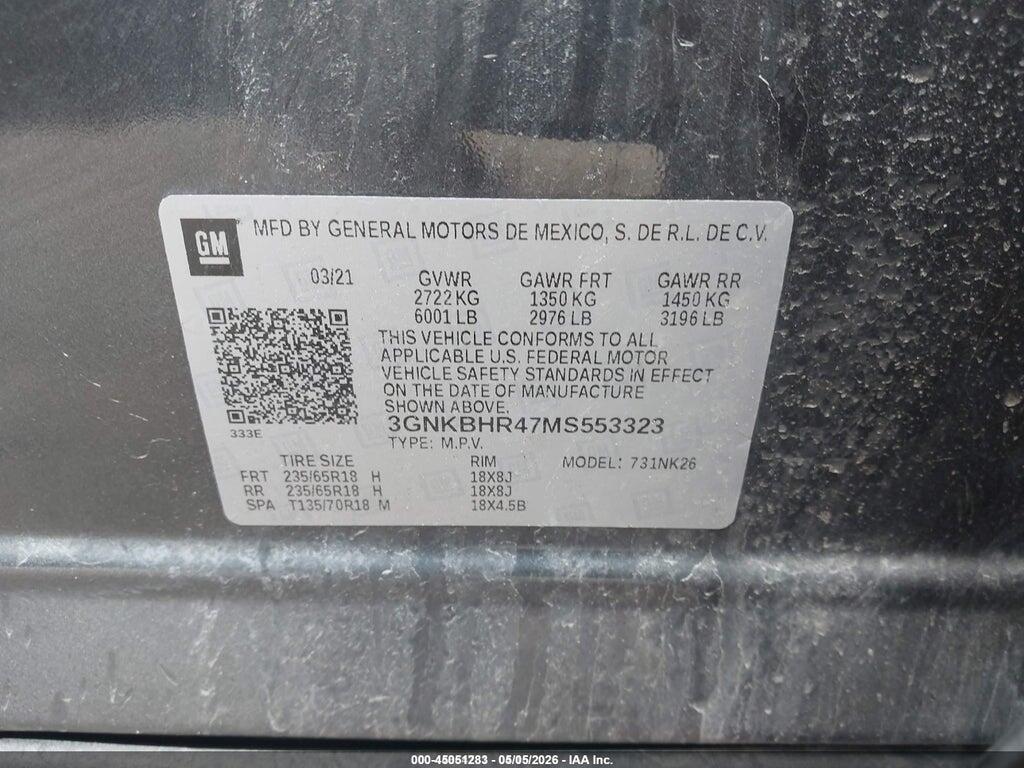 3GNKBHR47MS553323 2021 CHEVROLET BLAZER photo no. 9