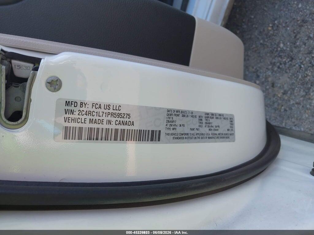 2C4RC1L71PR595275 2023 CHRYSLER PACIFICA photo no. 9
