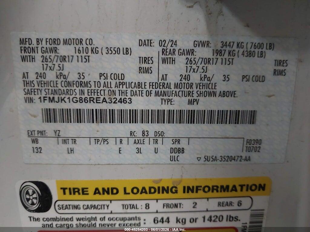 1FMJK1G86REA32463 2024 FORD EXPEDITION photo no. 9