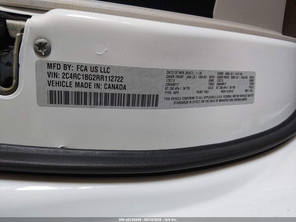 2C4RC1BG2RR112722 2024 CHRYSLER PACIFICA photo no. 9