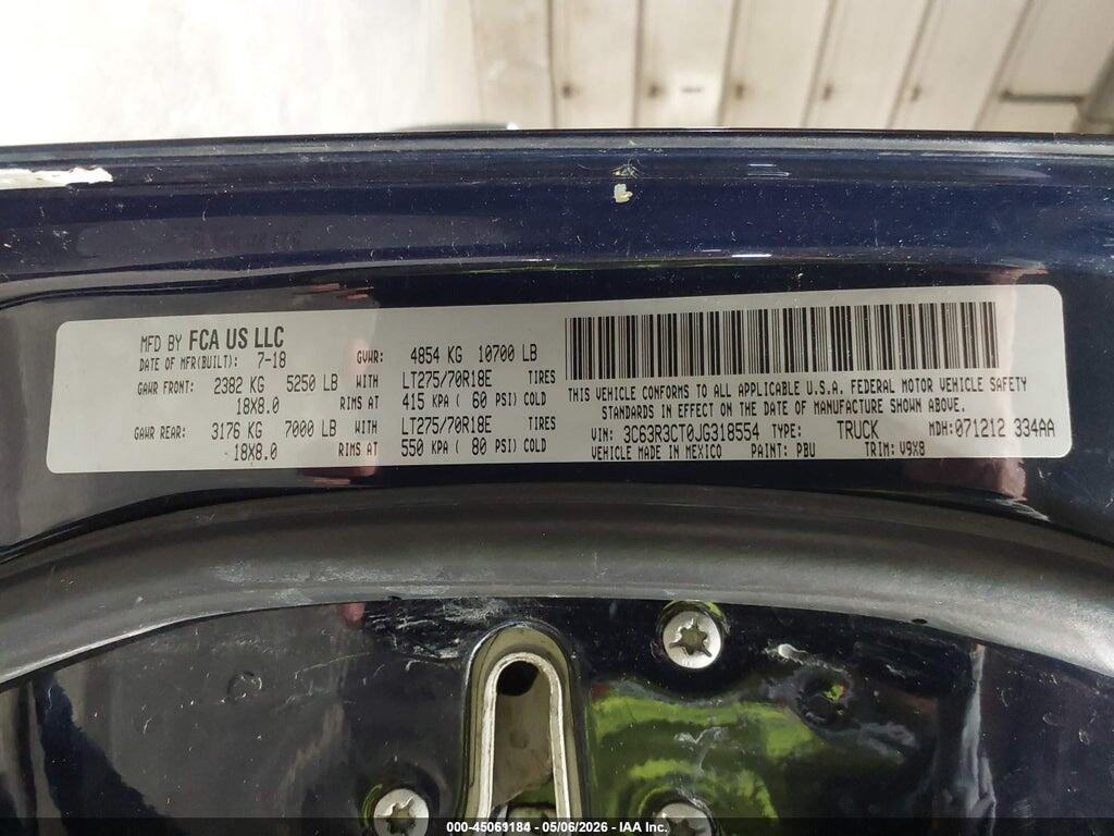 3C63R3CT0JG318554 2018 RAM 3500 photo no. 9