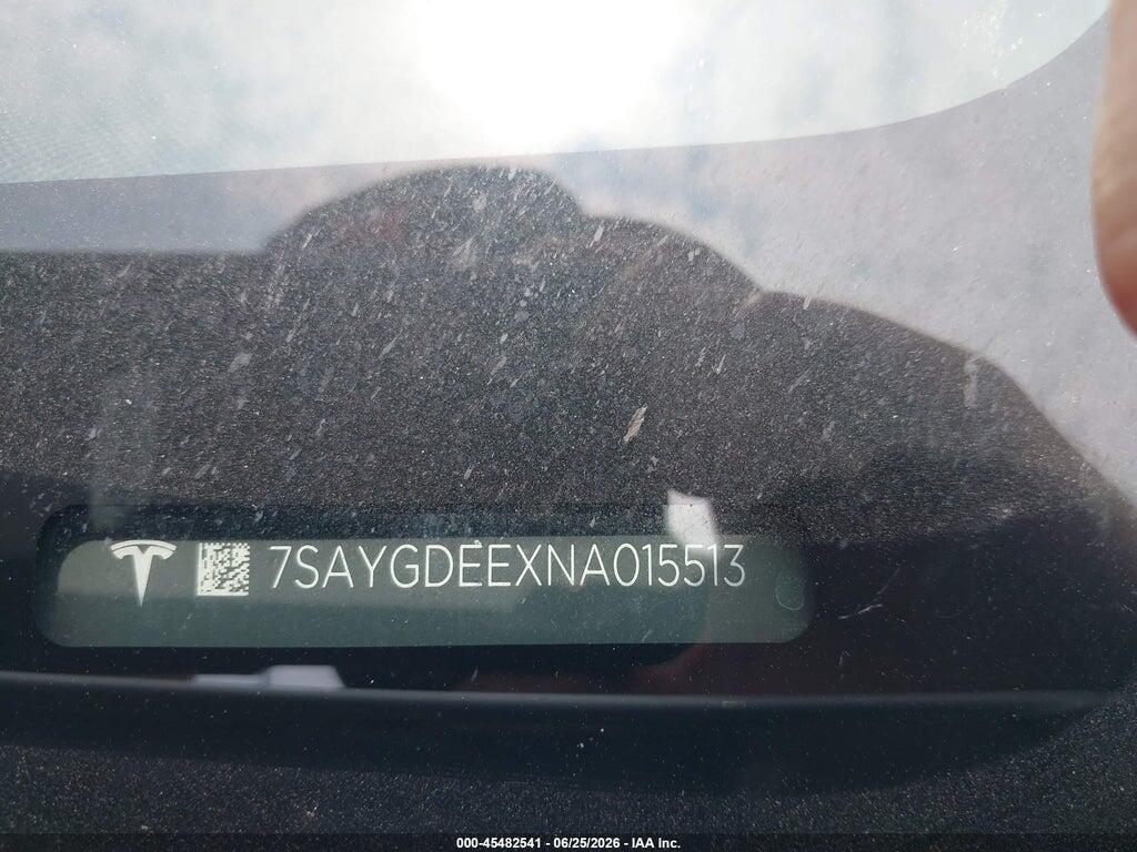 7SAYGDEEXNA015513 2022 TESLA MODEL Y photo no. 9