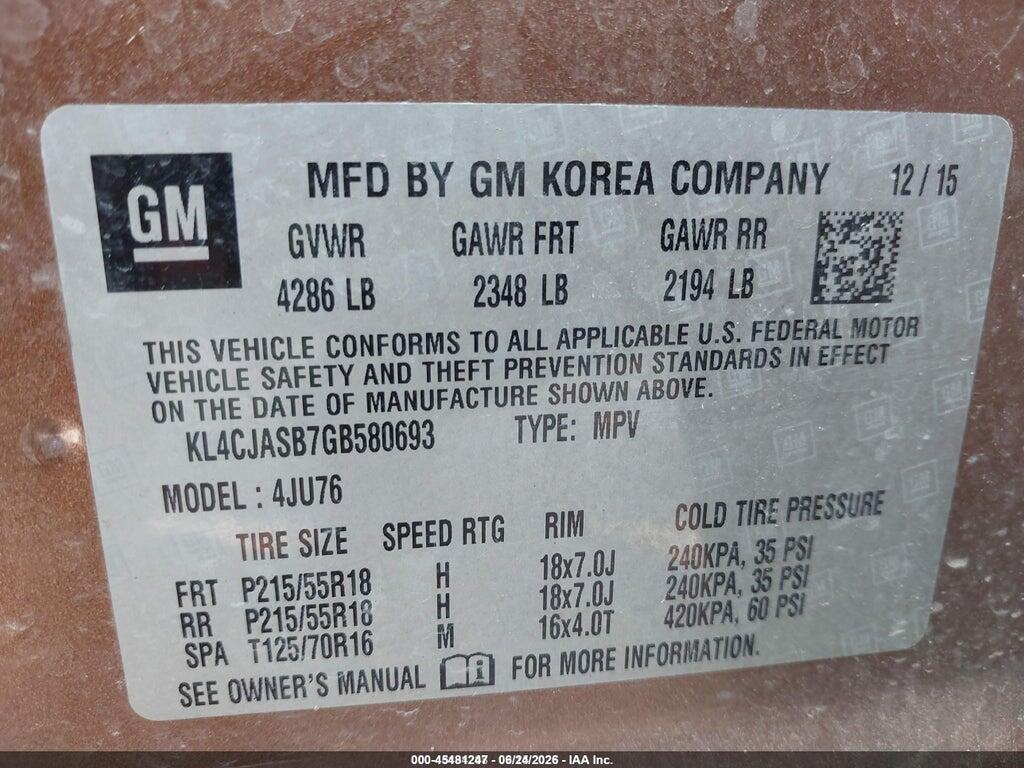 KL4CJASB7GB580693 2016 BUICK ENCORE photo no. 9