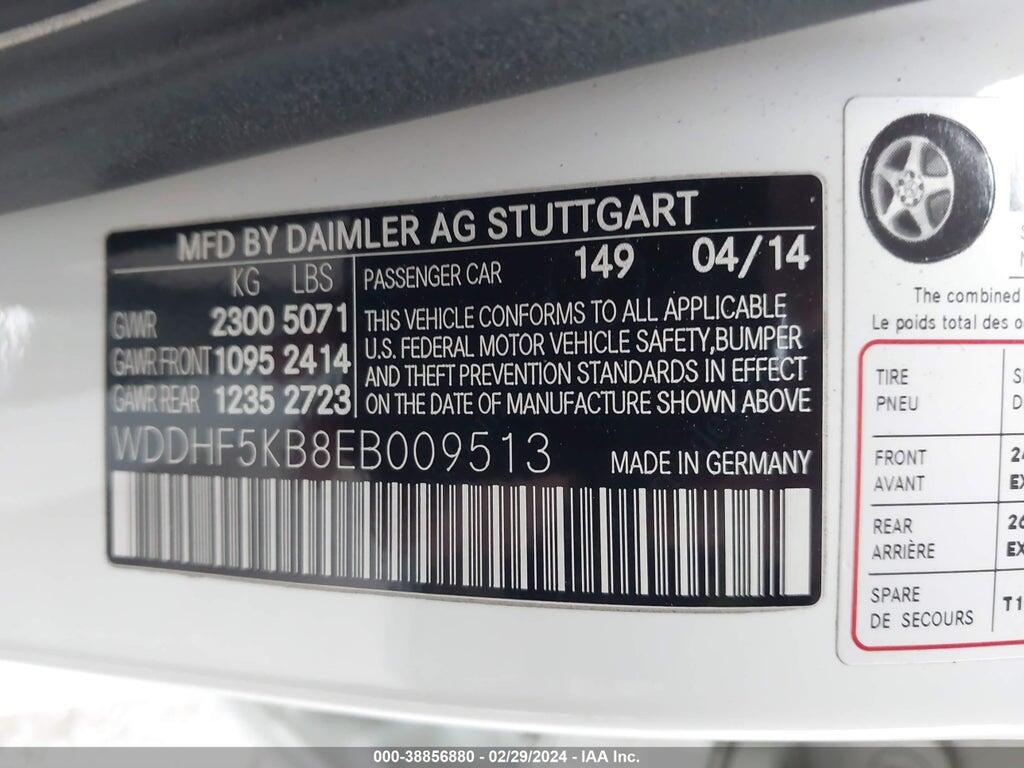 WDDHF5KB8EB009513 2014 MERCEDES-BENZ E 350 photo no. 9