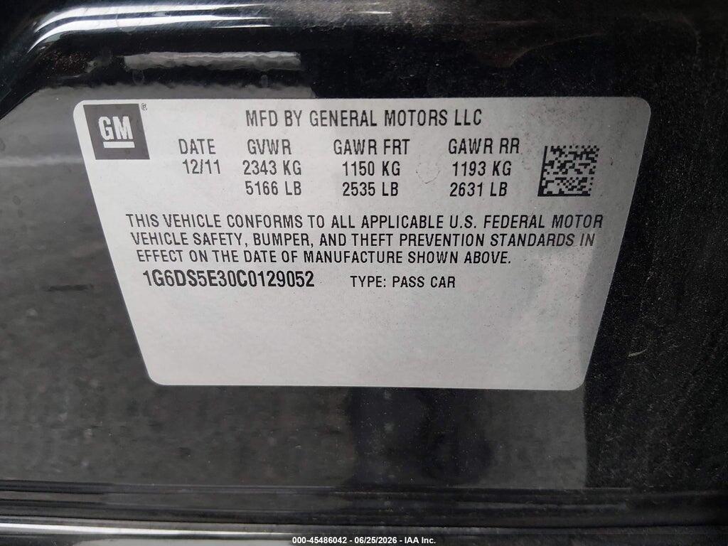 1G6DS5E30C0129052 2012 CADILLAC CTS photo no. 9