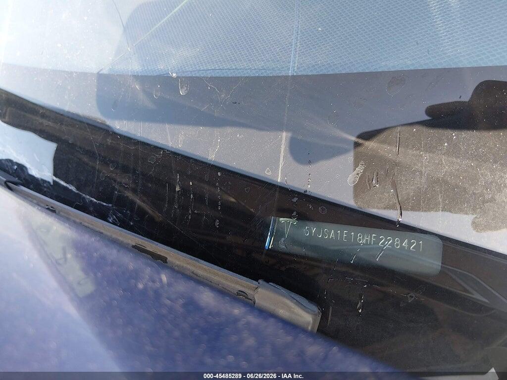 5YJSA1E18HF228421 2017 TESLA MODEL S photo no. 9