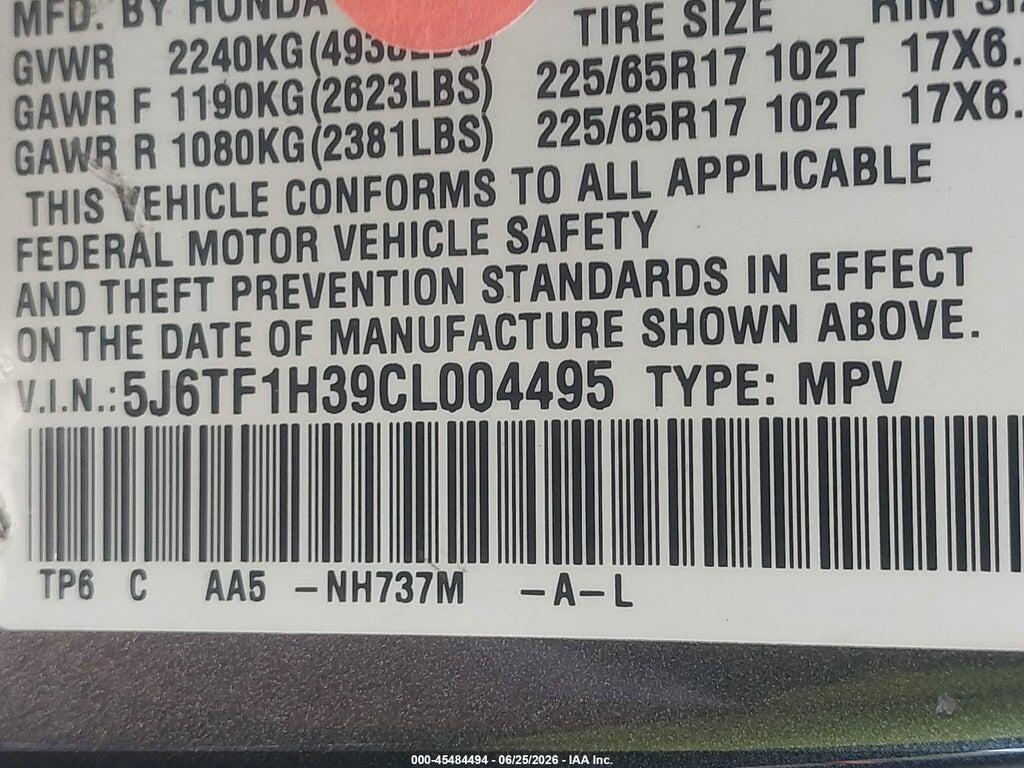 5J6TF1H39CL004495 2012 HONDA CROSSTOUR photo no. 9