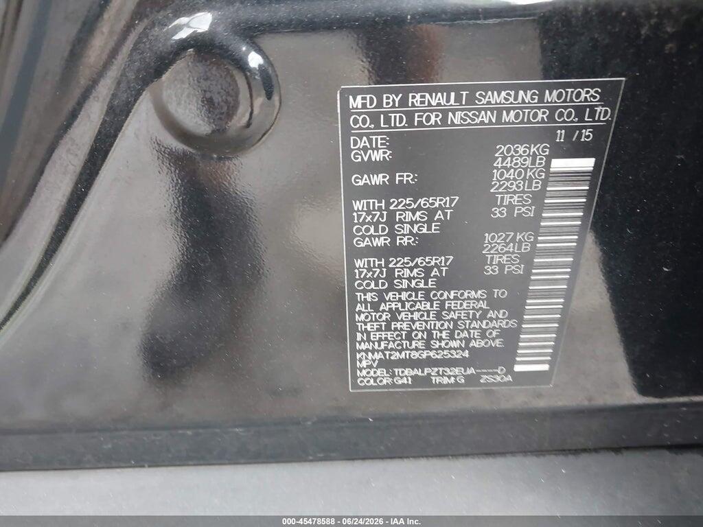 KNMAT2MT8GP625324 2016 NISSAN ROGUE photo no. 9