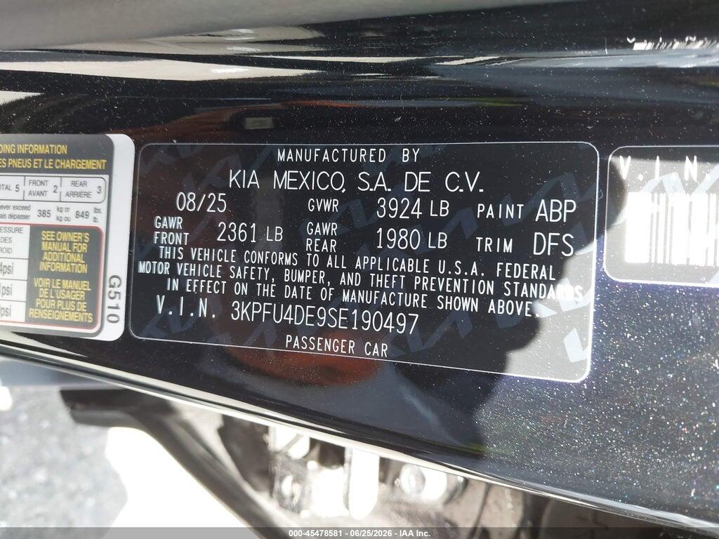 3KPFU4DE9SE190497 2025 KIA K4 photo no. 9