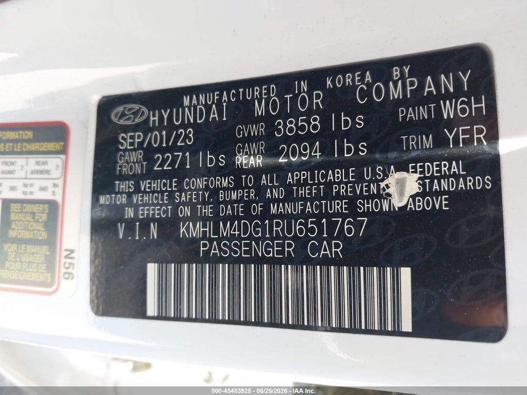 KMHLM4DG1RU651767 2024 HYUNDAI ELANTRA photo no. 9