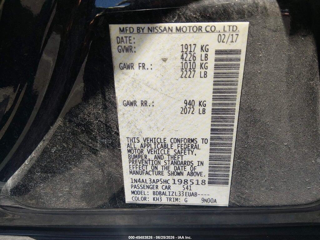 1N4AL3AP5HC198518 2017 NISSAN ALTIMA photo no. 9