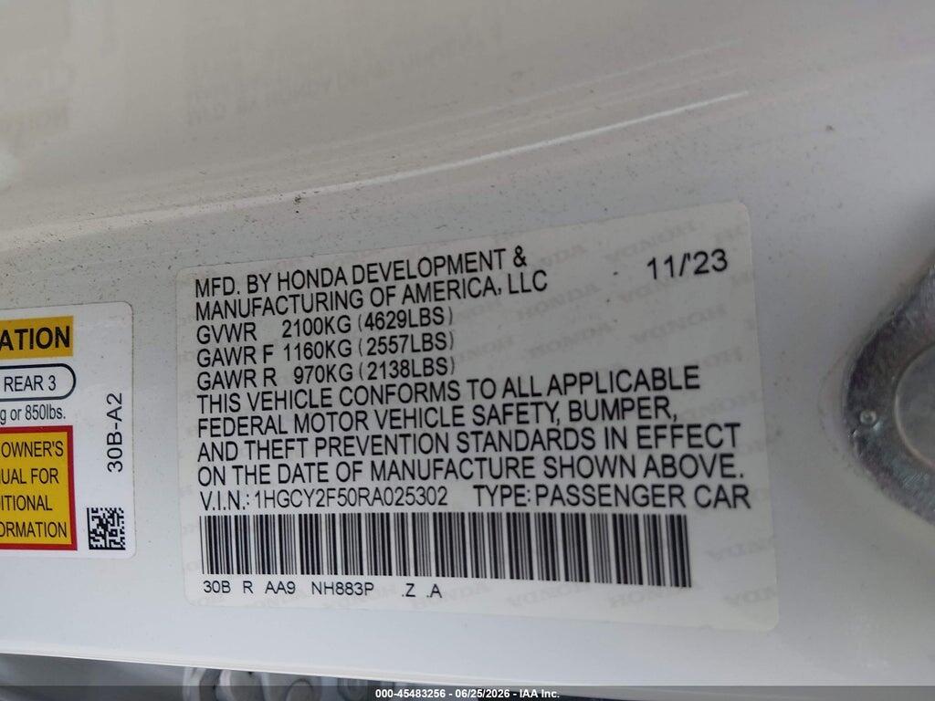 1HGCY2F50RA025302 2024 HONDA ACCORD HYBRID photo no. 9