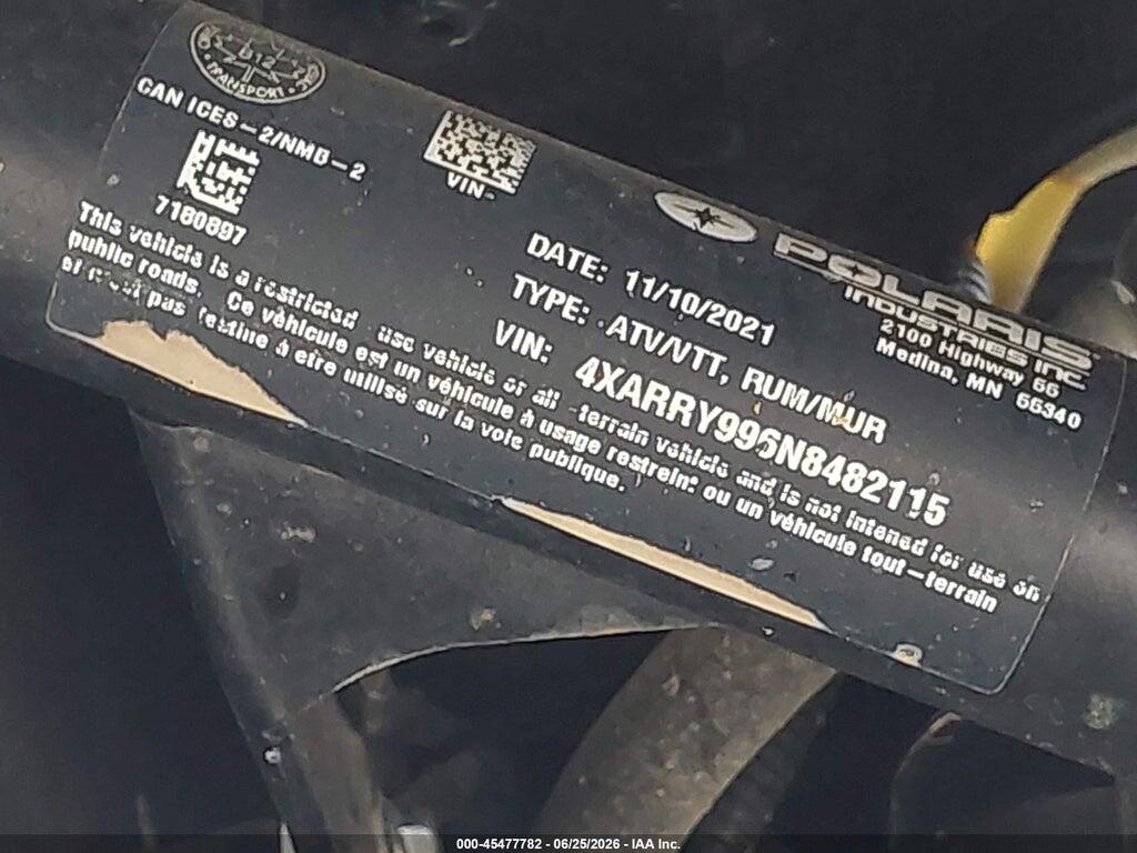 4XARRY996N8482115 2022 POLARIS RANGER photo no. 10