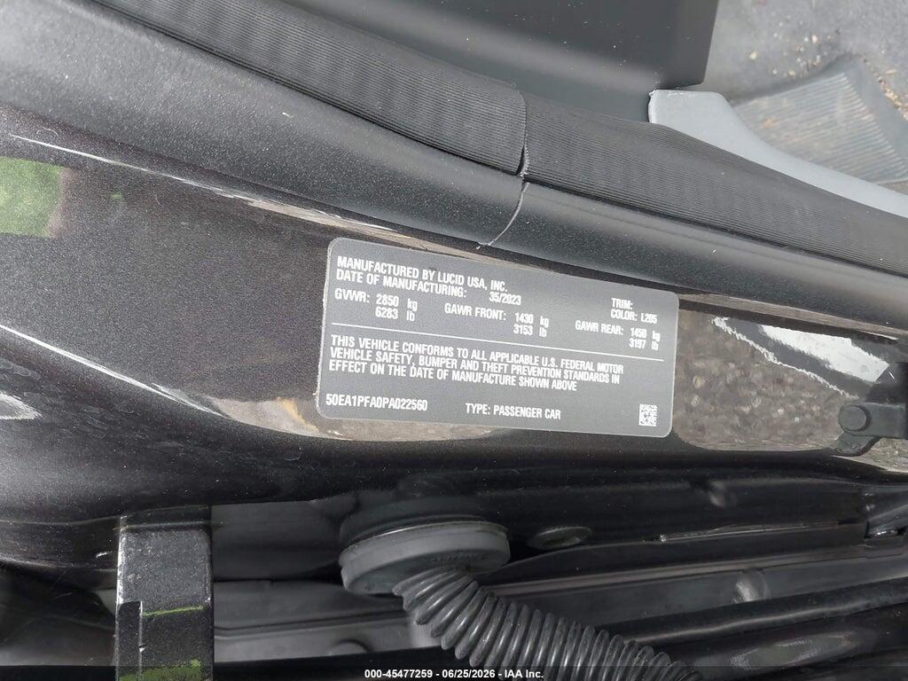 50EA1PFA0PA022560 2023 LUCID AIR photo no. 9