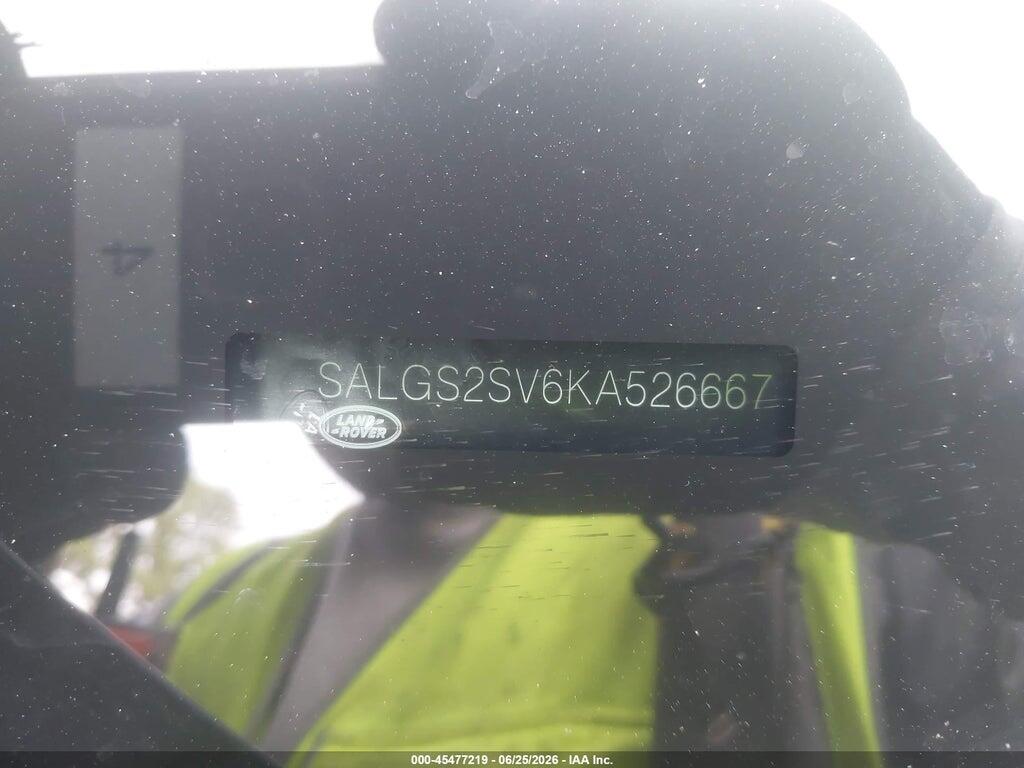 SALGS2SV6KA526667 2019 LAND ROVER RANGE ROVER photo no. 9