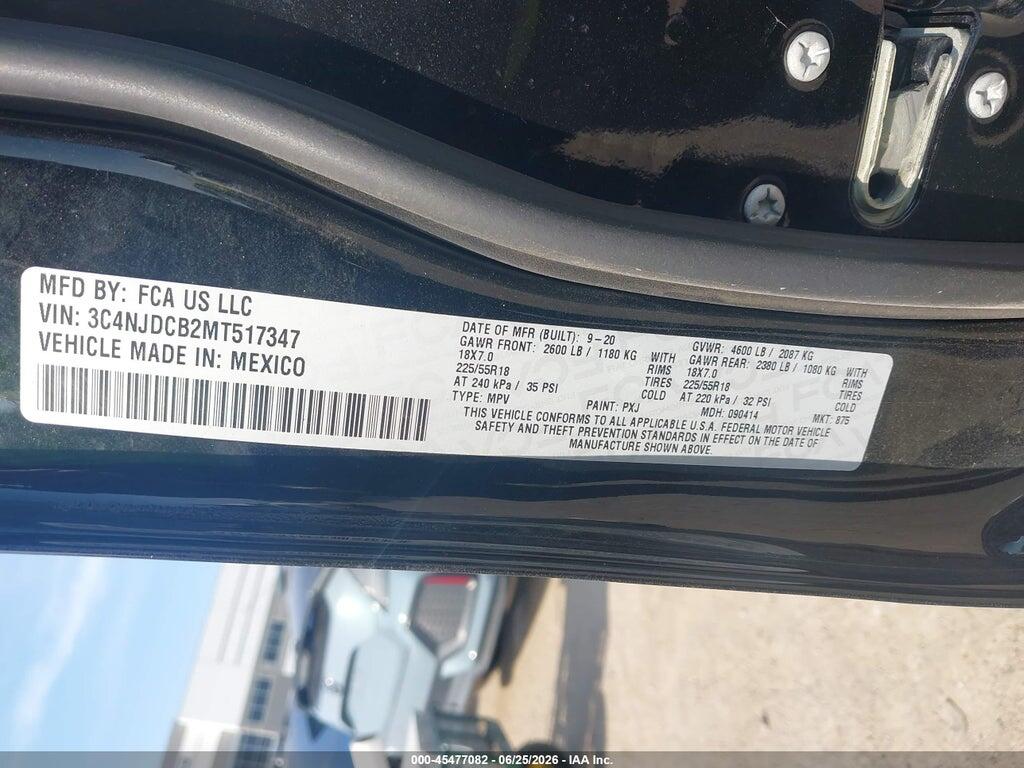 3C4NJDCB2MT517347 2021 JEEP COMPASS photo no. 9